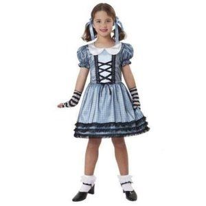 Dorothy Wizard of Oz Wicked Halloween Costume 4/6 Blue Dress 5 Pc Girls